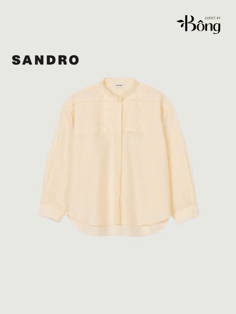 ÁO SƠ MI COTTON PHA XẾP LY ĐÍNH NÚT