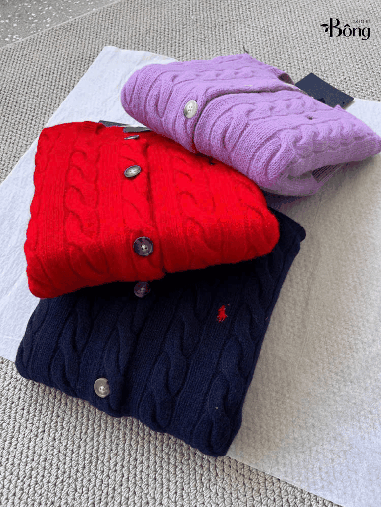 CDG Polo vặn thừng  khuy to 6 màu tuồn auth