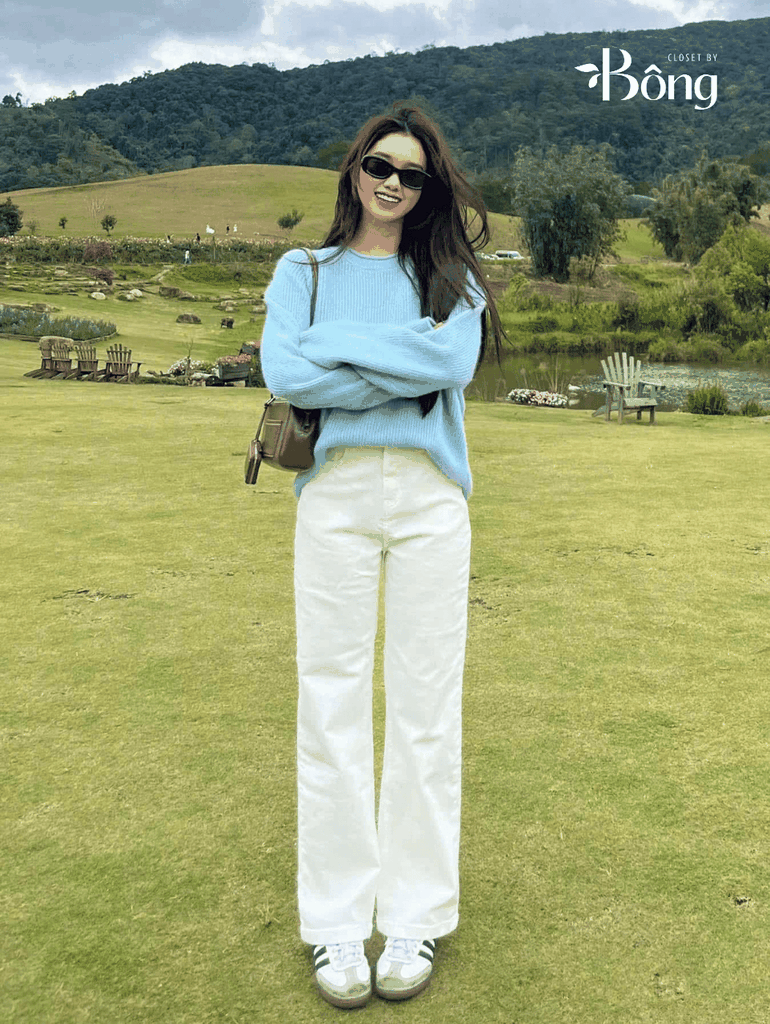Quần denim Zara dáng suông 3 màu