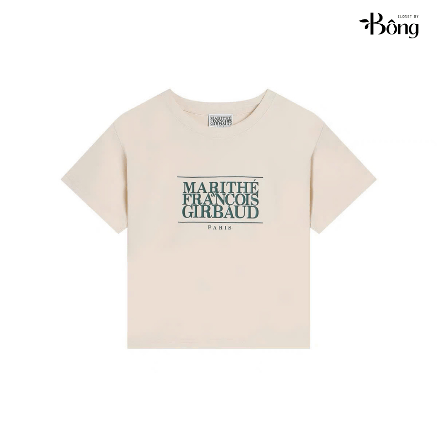Tshirt croptop Marithe 5 màu in chữ ngực
