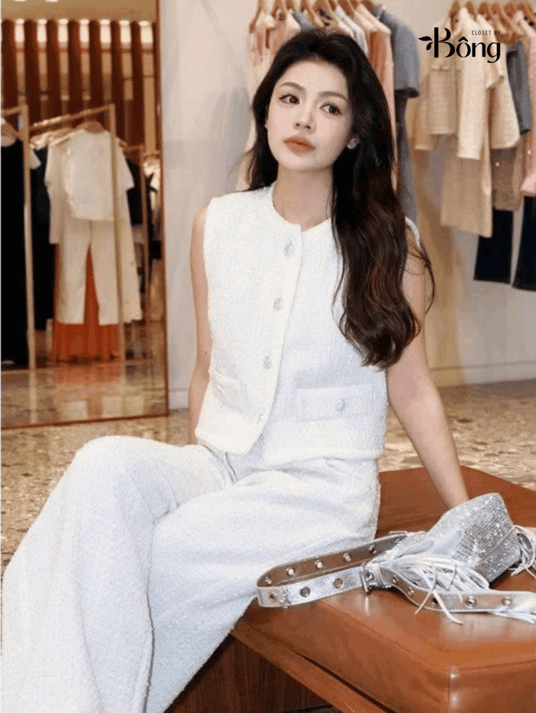 Quần Maje chất dạ bling viền