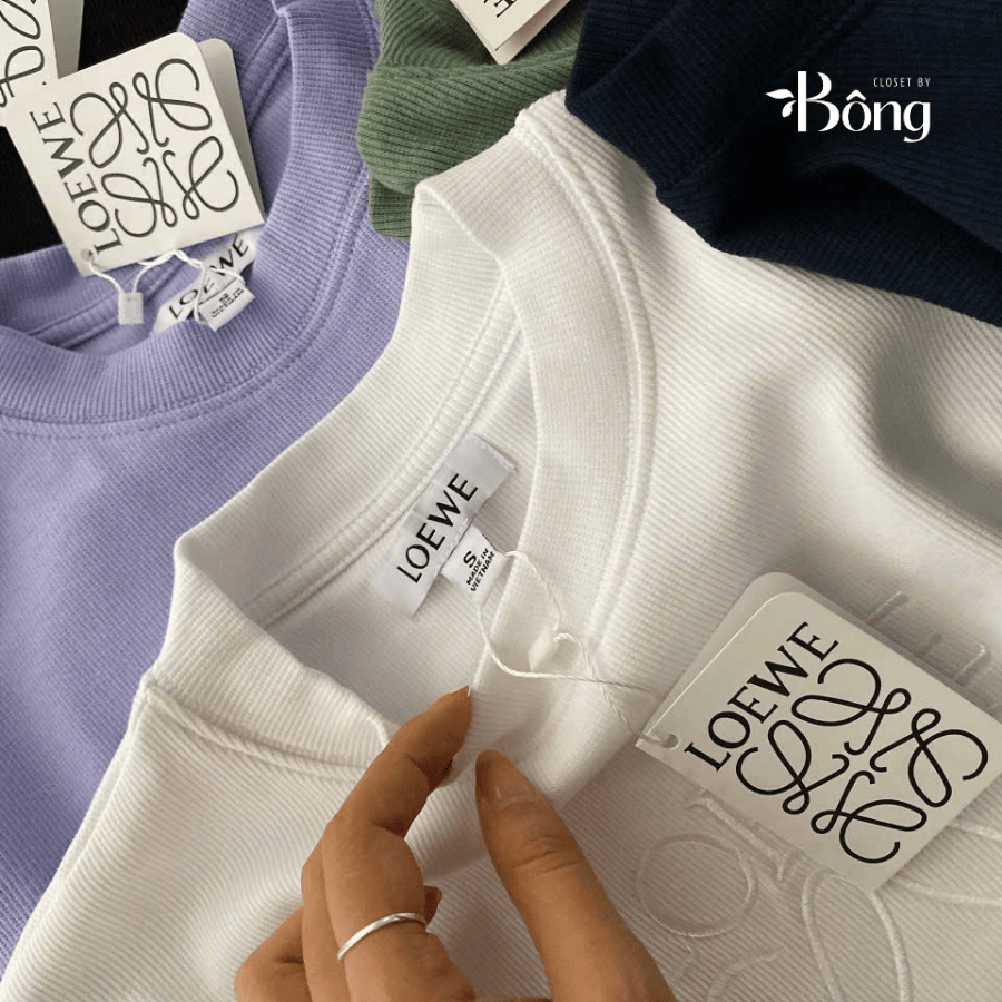 Croptop LOEWE cổ tròn 7 màu