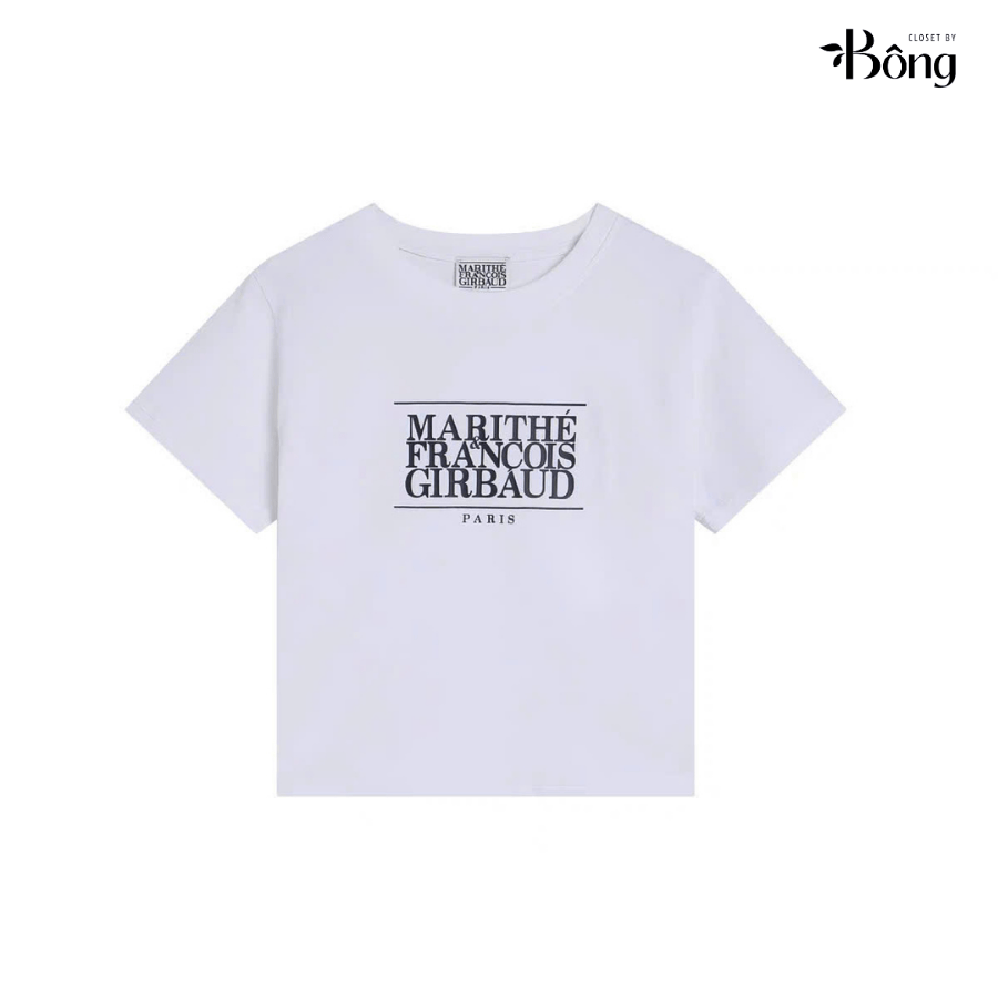 Tshirt croptop Marithe 5 màu in chữ ngực