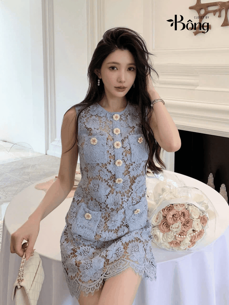 VÁY MINI REN XANH MỊN
