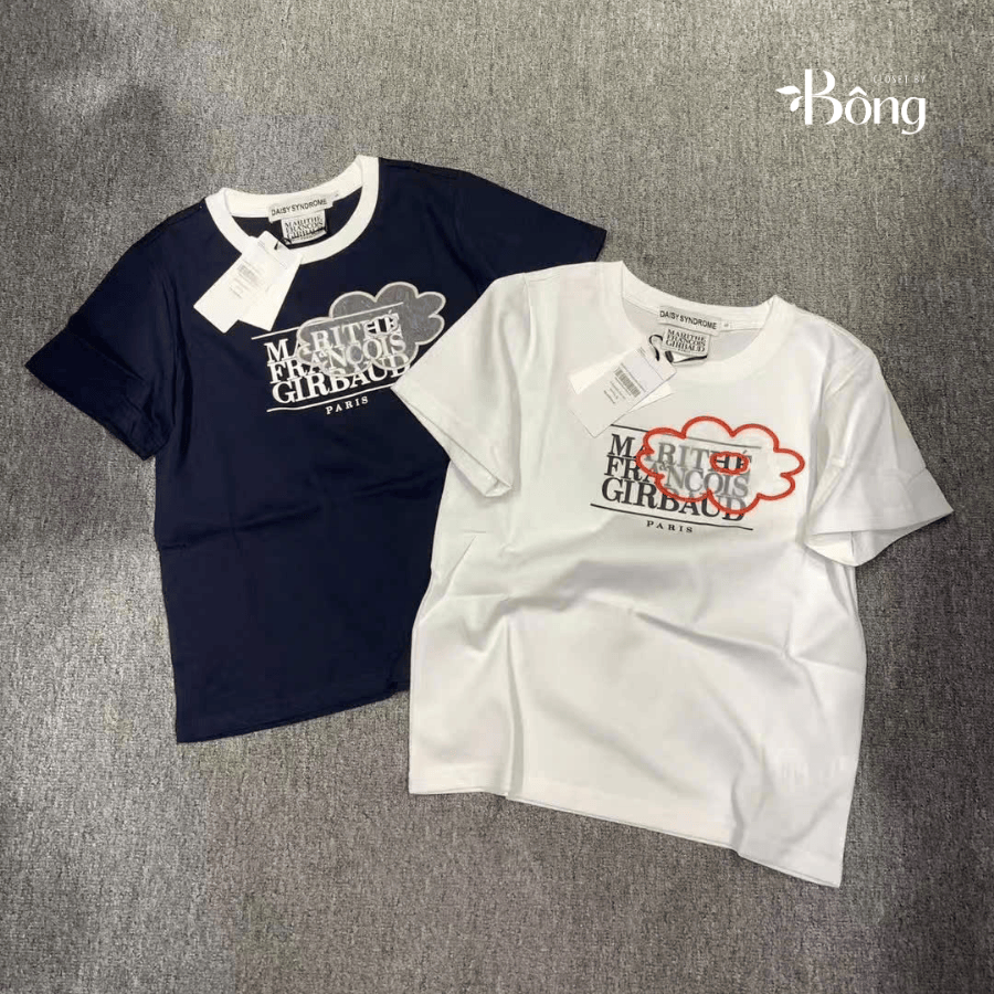 Tshirt croptop Marrithe 2 màu in gấu 2 màu