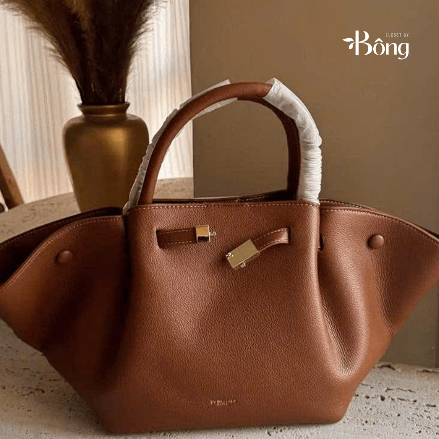 Túi TOTE DEMELLIER da sần 4 màu Sz47x21x14