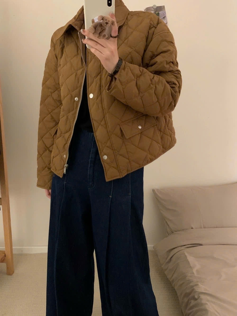 Coat ERDOS trần bông đen cổ bẻ