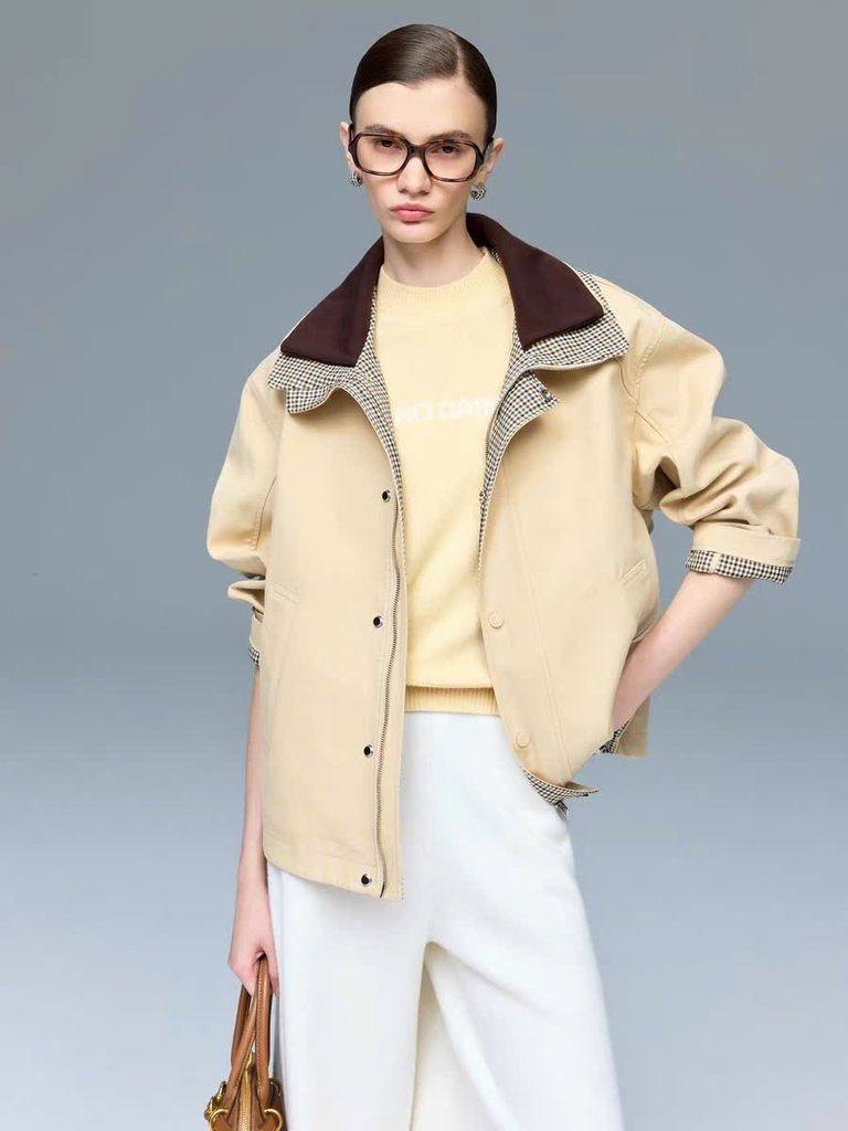 Áo khoác khaki ICICLE cổ đức