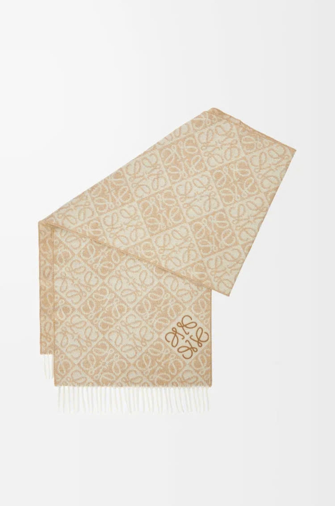 Khăn quàng cổ đảo chữ bằng len và cashmere
