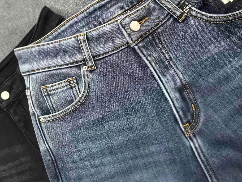 Quần denim ICICLE suông lót lông