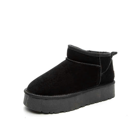 Giày UGG màu nâu cổ lông trắng