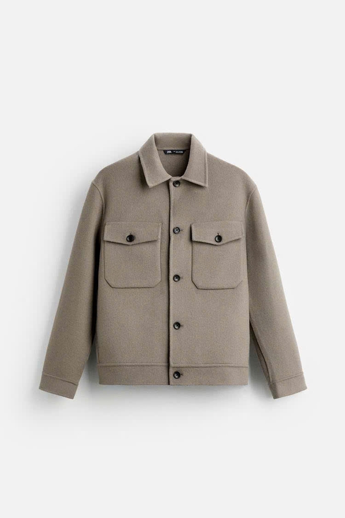 Áo khoác dạ ép Zara cổ đức