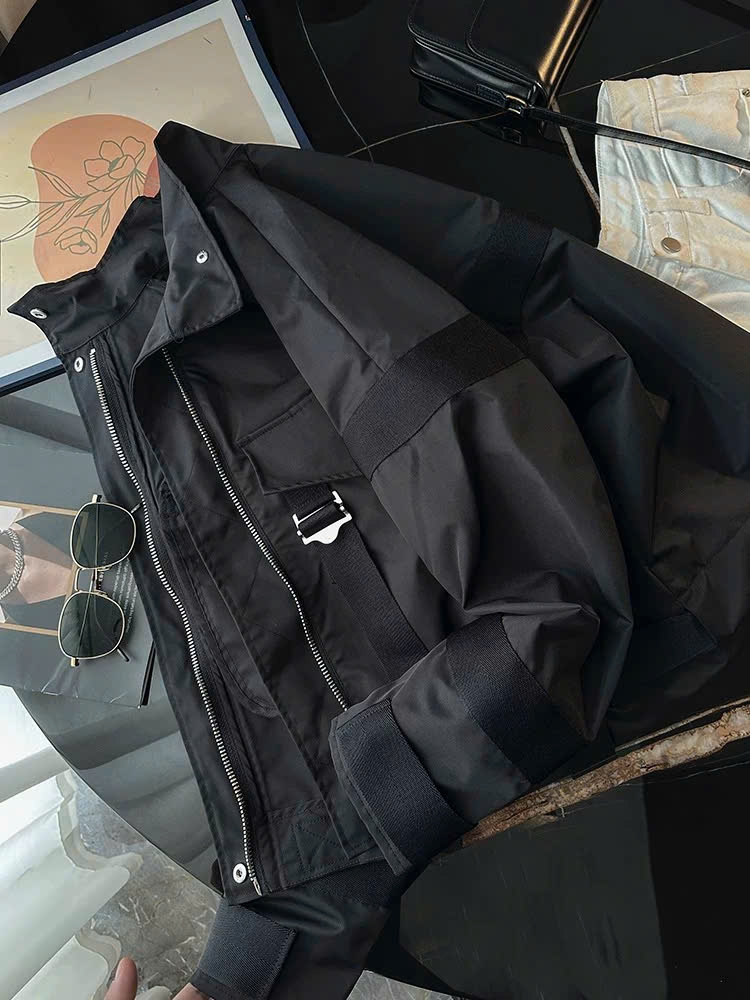 Zara biker jacket da kèm đai đen