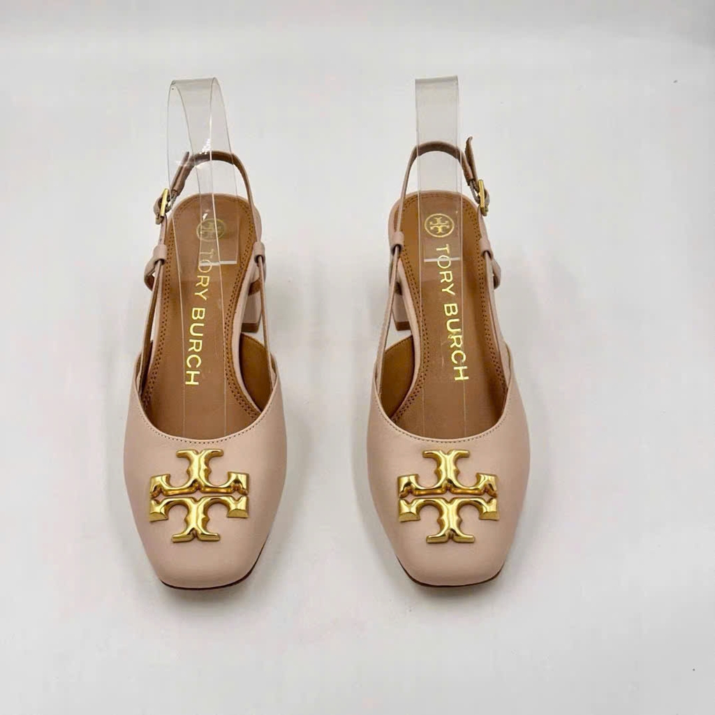 Slingback Tory Burch da thật logo 2 màu