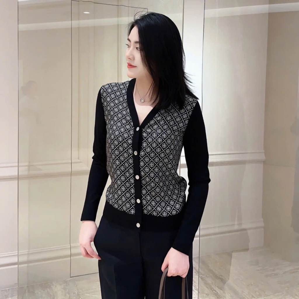 Cardigan Tory Burch len cashmere