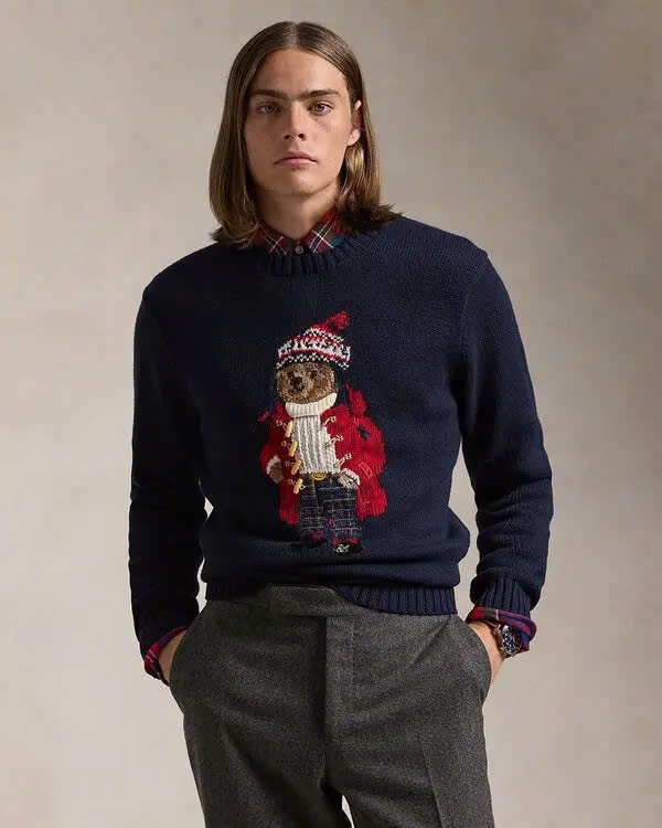 Áo len Polo bear Noel