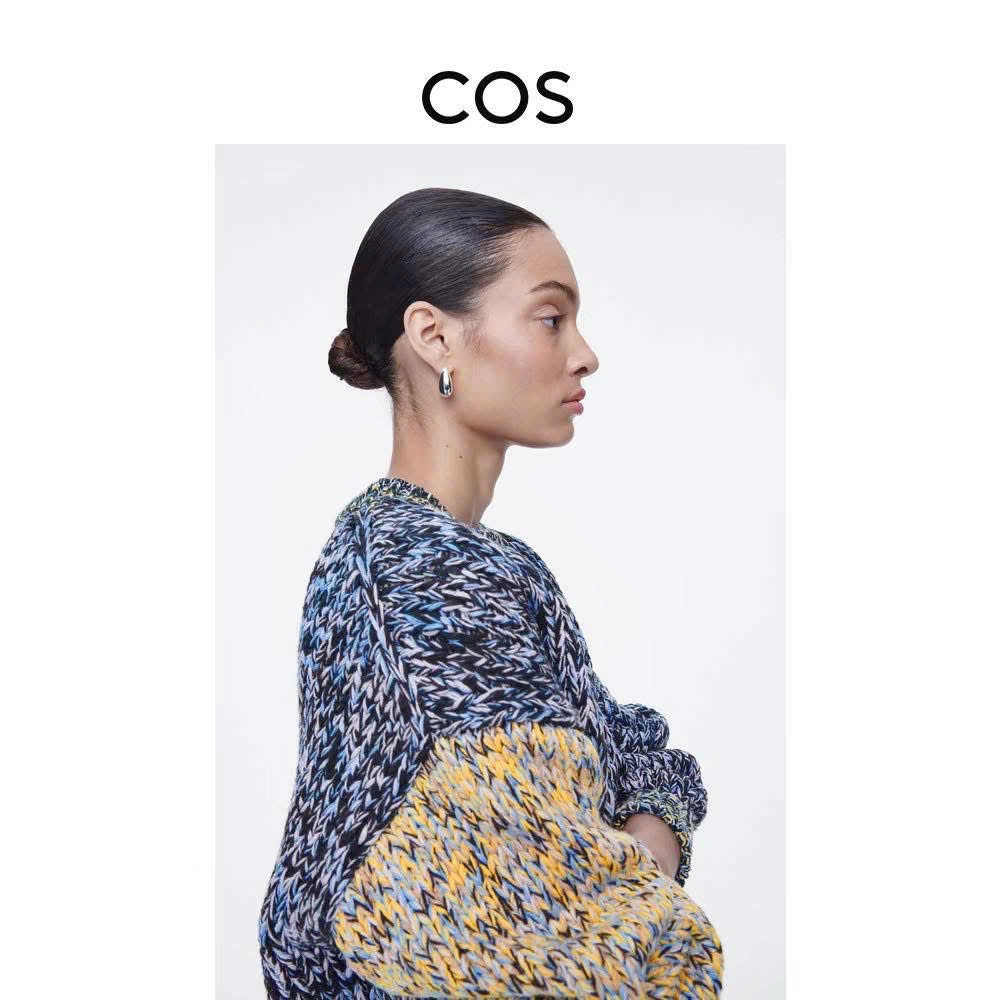 Áo len thừng COS cổ tròn