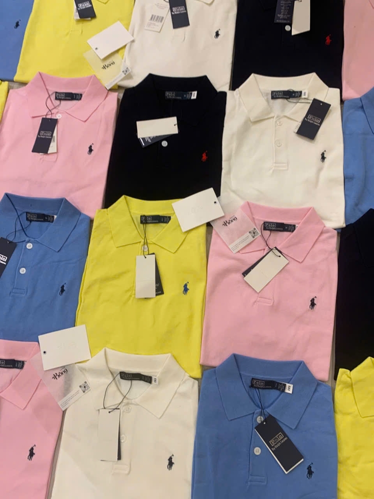 Áo len polo RL ngắn tay cổ đức