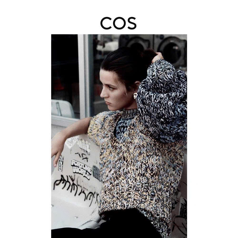 Áo len thừng COS cổ tròn