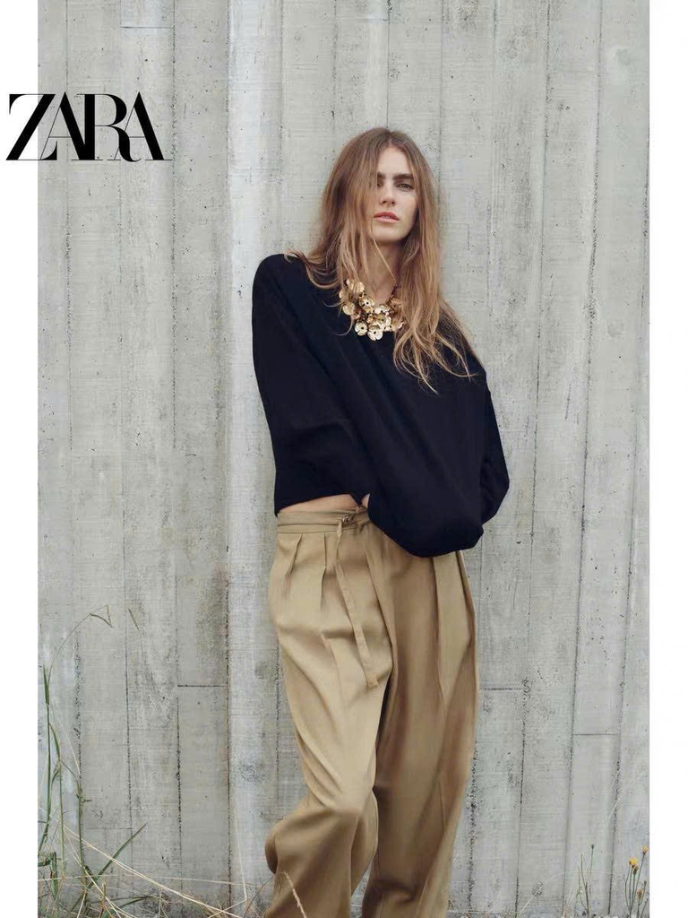Áo sweatshirt Zara đen dài tay