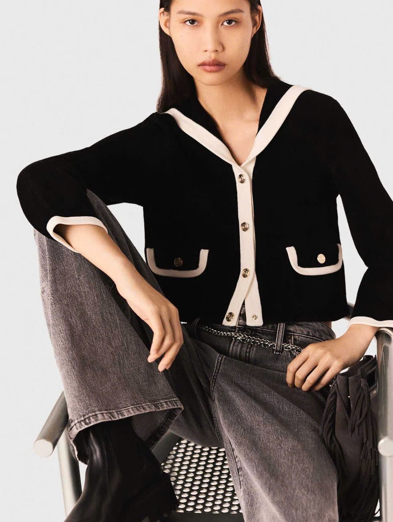 Áo khoác cardigan hiệu ứng nhung