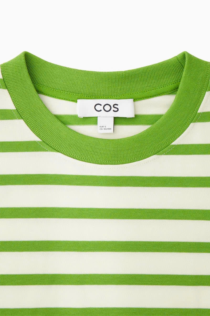 Áo thun COS cổ tròn kẻ ngang 6 màu dư xịn