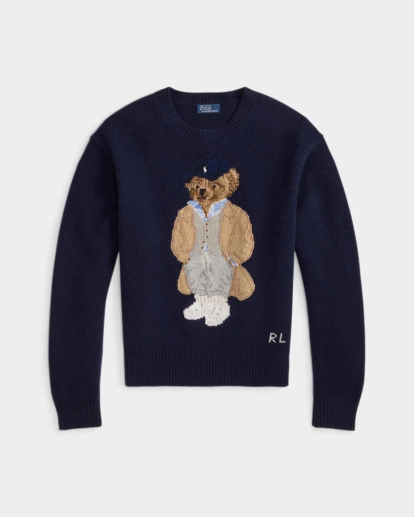 Áo len pha len cashmere Polo Bear