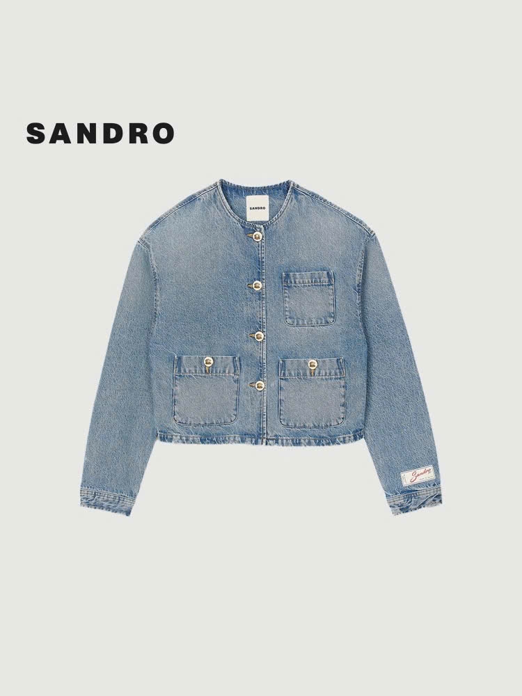 ÁO KHOÁC DENIM PHỐI KHUY
