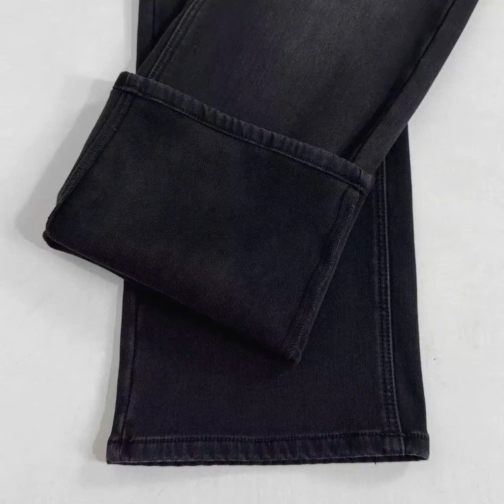 Quần denim ICICLE suông lót lông