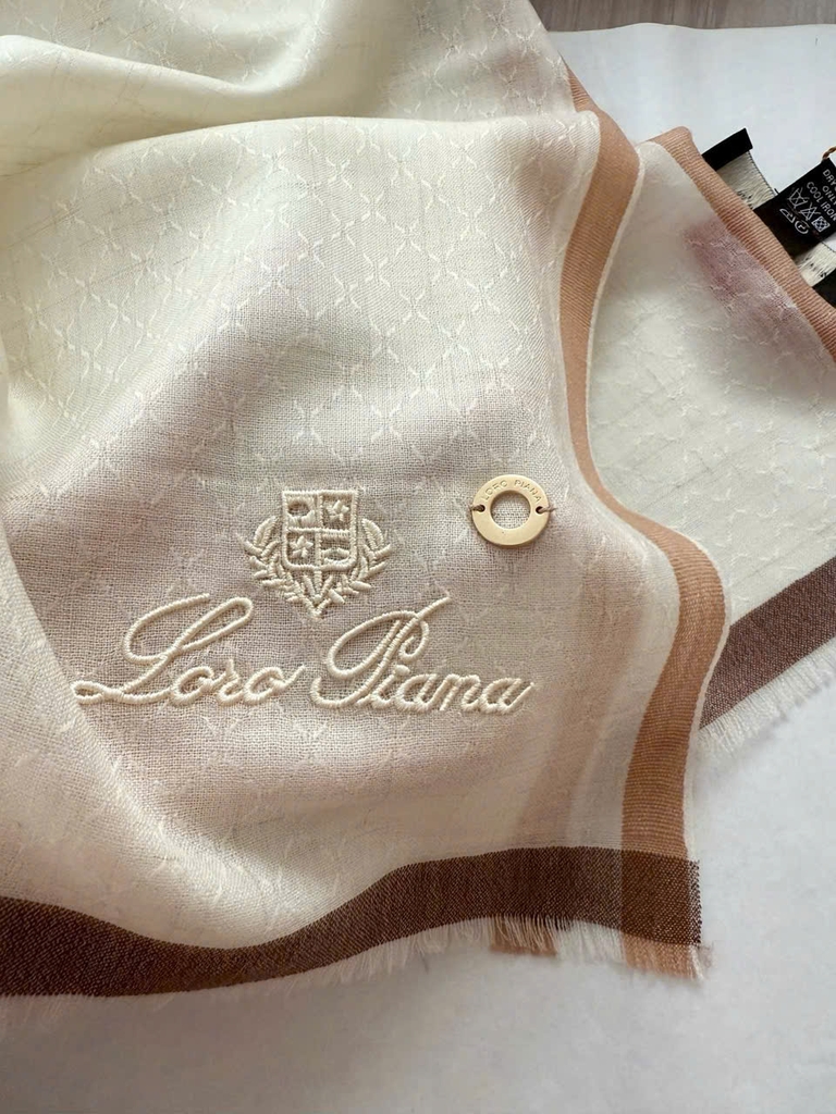 Khăn Loro Piana 100% cashmere viền