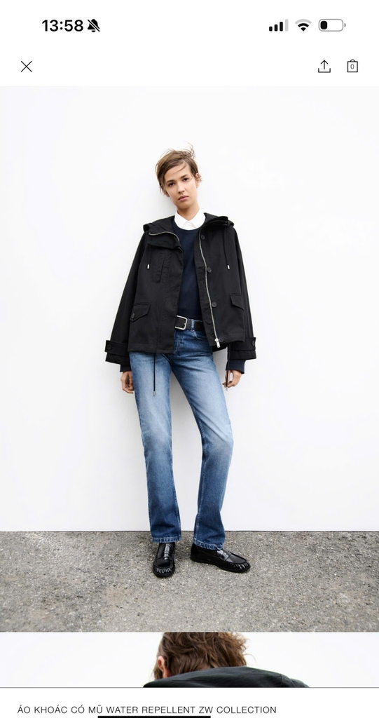 Jacket Zara da đen