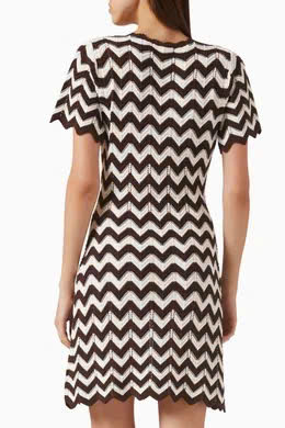 VÁY DỆT KIM MAJE HOẠ TIẾT ZIGZAG