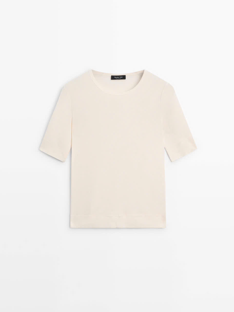 ÁO THUN 100% COTTON VỚI CHI TIẾT ĐƯỜNG MAY