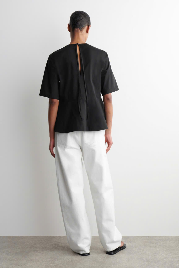 ÁO PEPLUM BẰNG VẢI COTTON