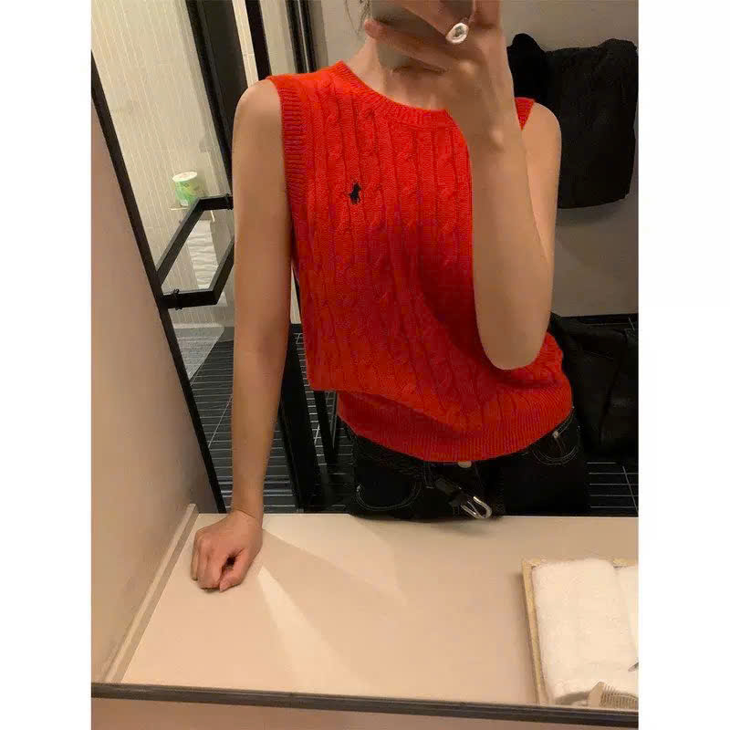 ÁO LEN KHÔNG TAY BẰNG VẢI COTTON DỆT KIM