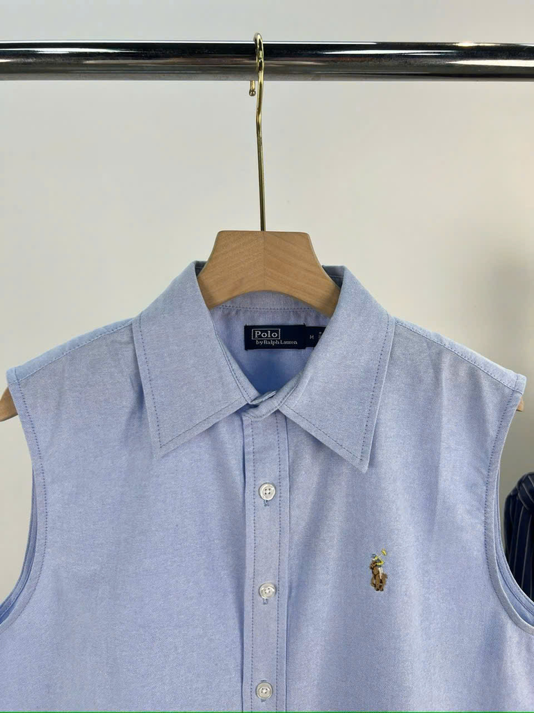 ÁO SƠ MI OXFORD KHÔNG TAY KIỂU DÁNG CỔ ĐIỂN