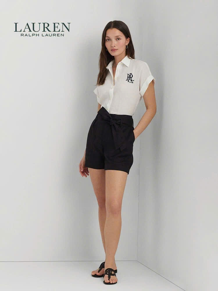 SƠ MI POLO RL LINEN CỔ ĐỨC NGẮN TAY
