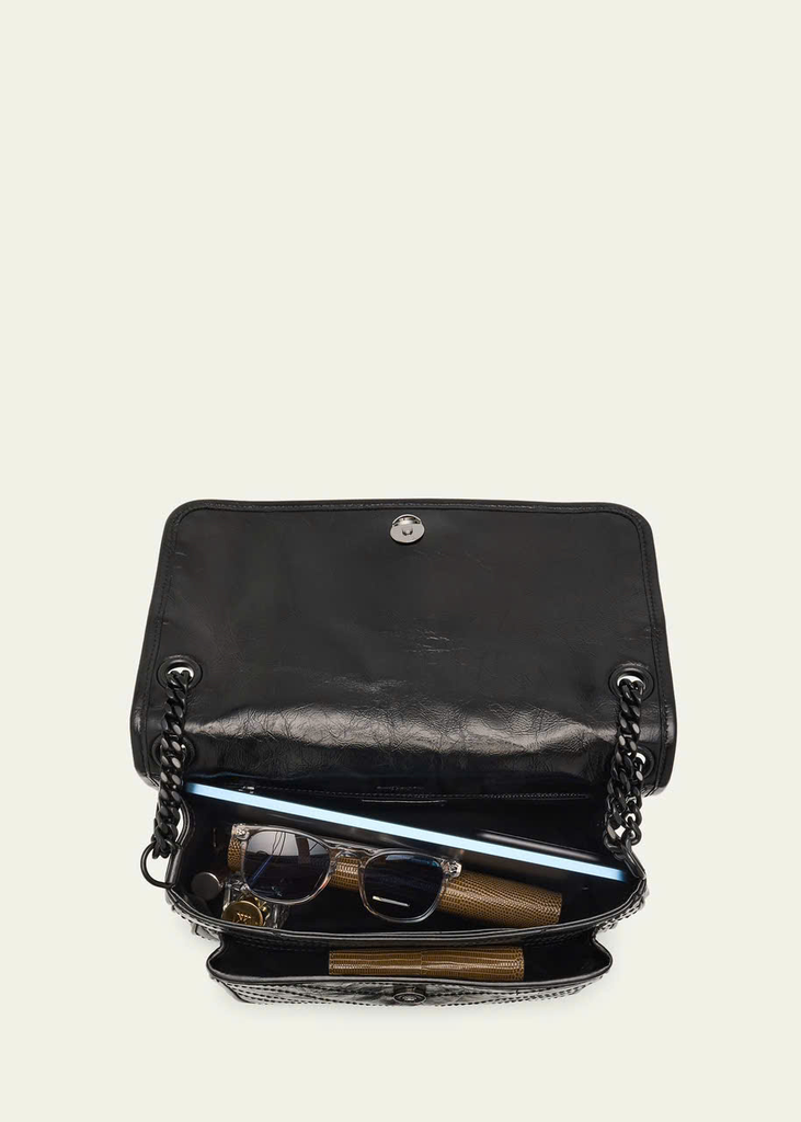 TÚI SAINT LAURENT NIKI CỠ TRUNG BẰNG DA NHĂN