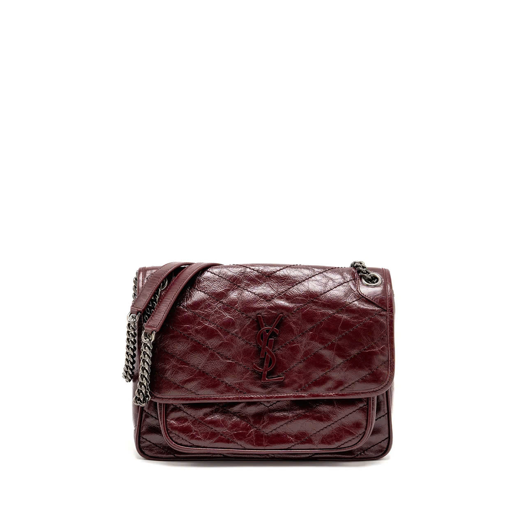 TÚI SAINT LAURENT NIKI CỠ TRUNG BẰNG DA NHĂN