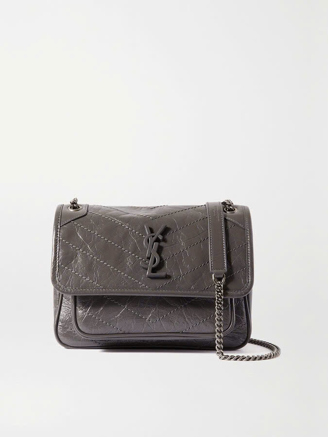 TÚI SAINT LAURENT NIKI CỠ TRUNG BẰNG DA NHĂN