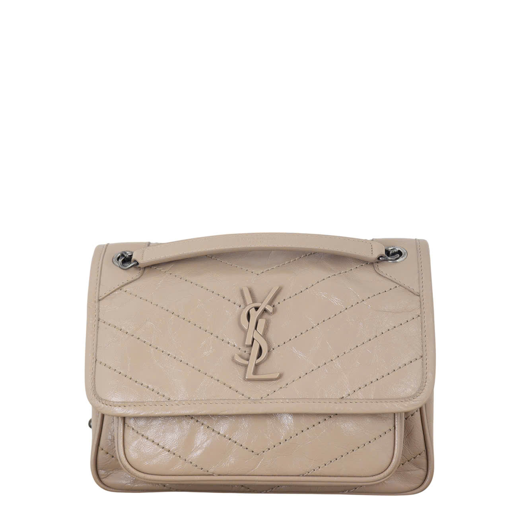 TÚI SAINT LAURENT NIKI CỠ TRUNG BẰNG DA NHĂN