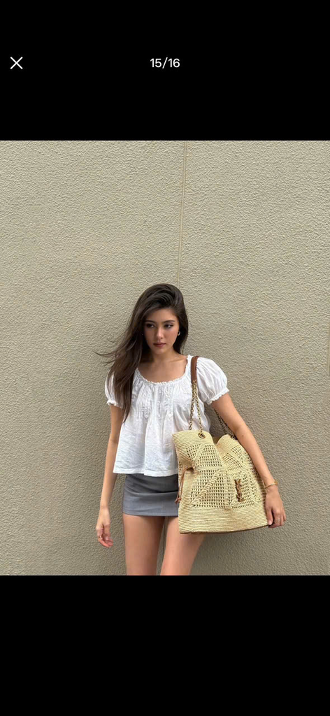 Túi YSL Jamie shopping màu beige