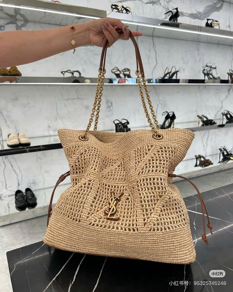 Túi YSL Jamie shopping màu beige