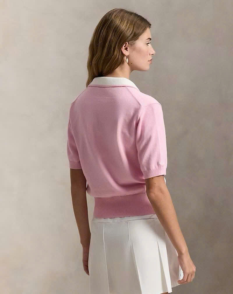 Áo len cổ polo pha cotton