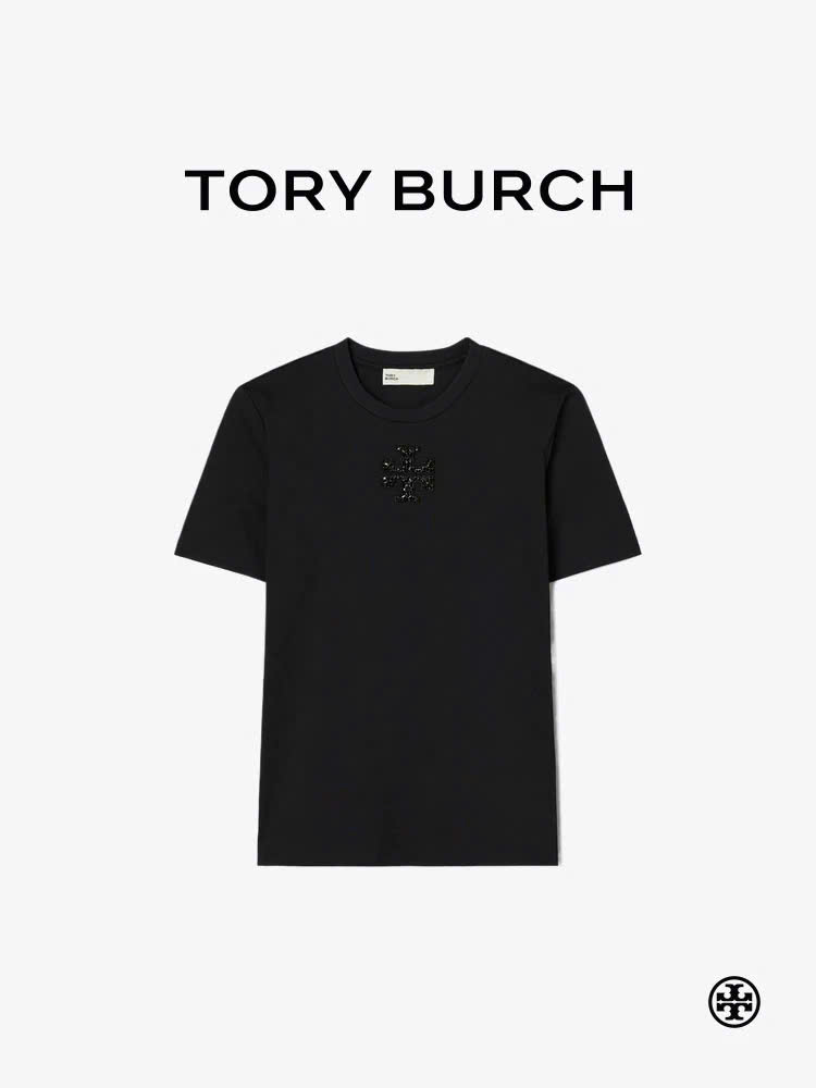 Tshirt TORY BURCH logo đính đá