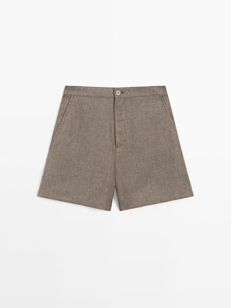 QUẦN SHORT BERMUDA VẢI LINEN NGẮN