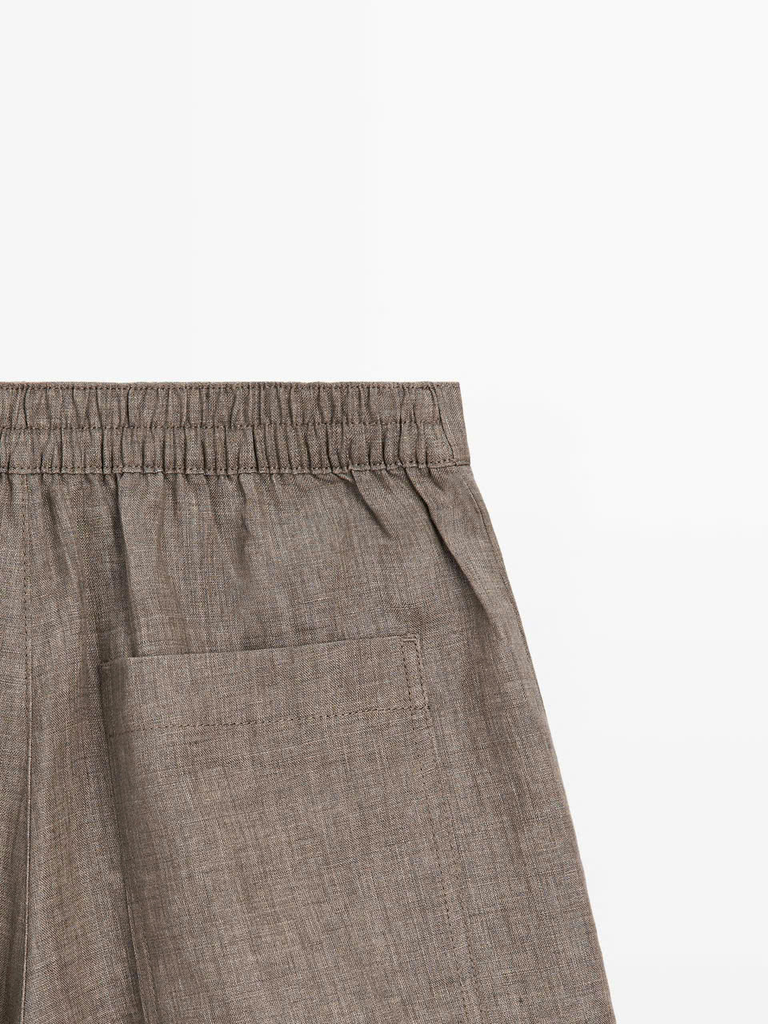 QUẦN SHORT BERMUDA VẢI LINEN NGẮN