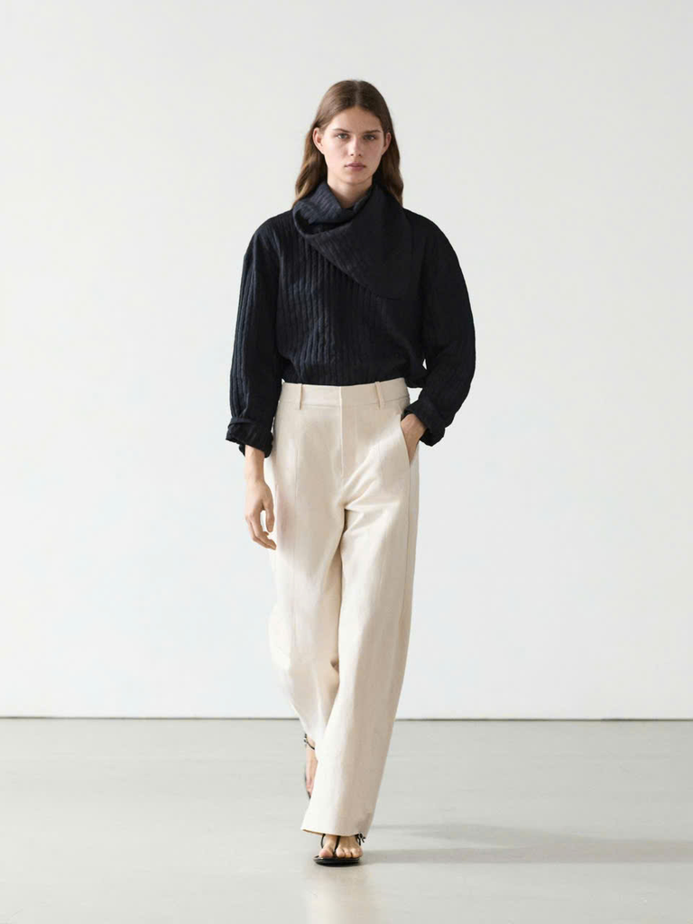 QUẦN ỐNG ĐỨNG BẰNG VẢI LANH VÀ COTTON