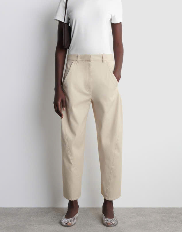Quần ống rộng bằng vải cotton