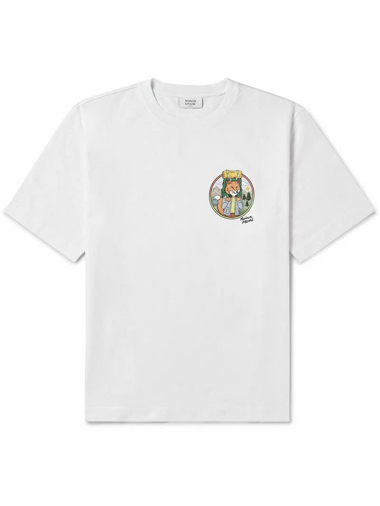 Áo thun cotton jersey in logo Rambling Fox